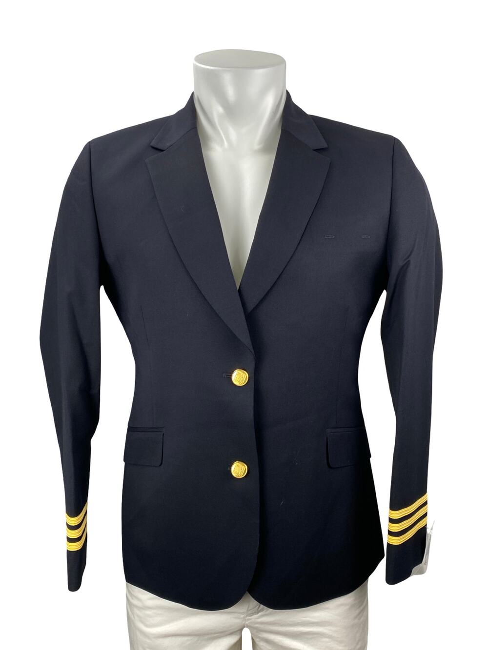 NEW Murphy & Hartelius Men's Black Wool Pilot Uniform Blazer Coat Jacket Size 8A